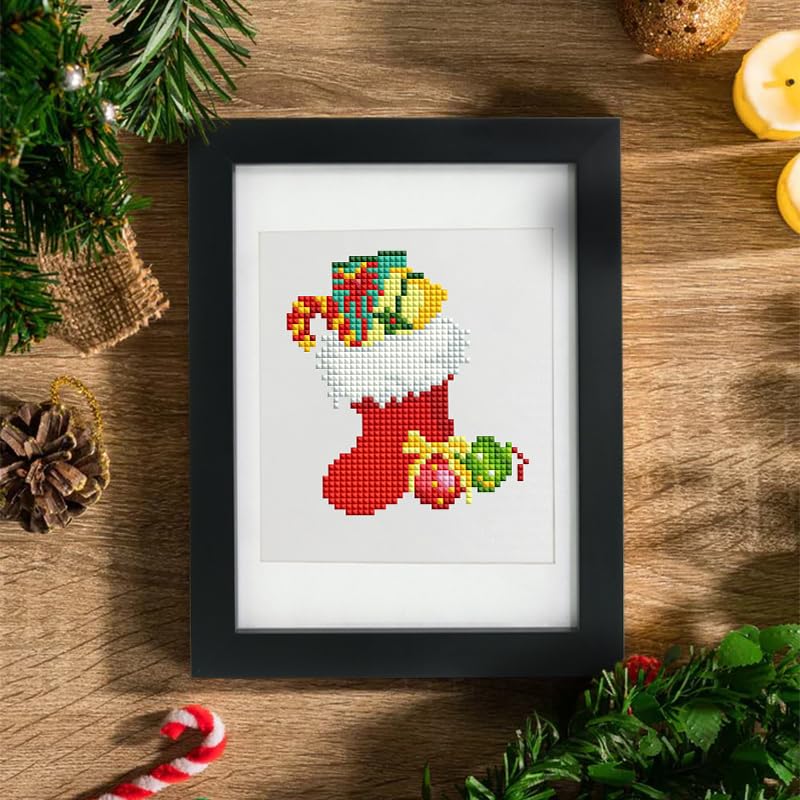 MAMACHU 12 Pcs Christmas Mini Diamond Art Kits, Xmas 5D Diamond